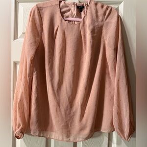 Express Light Pink Blouse with Gold Accents
